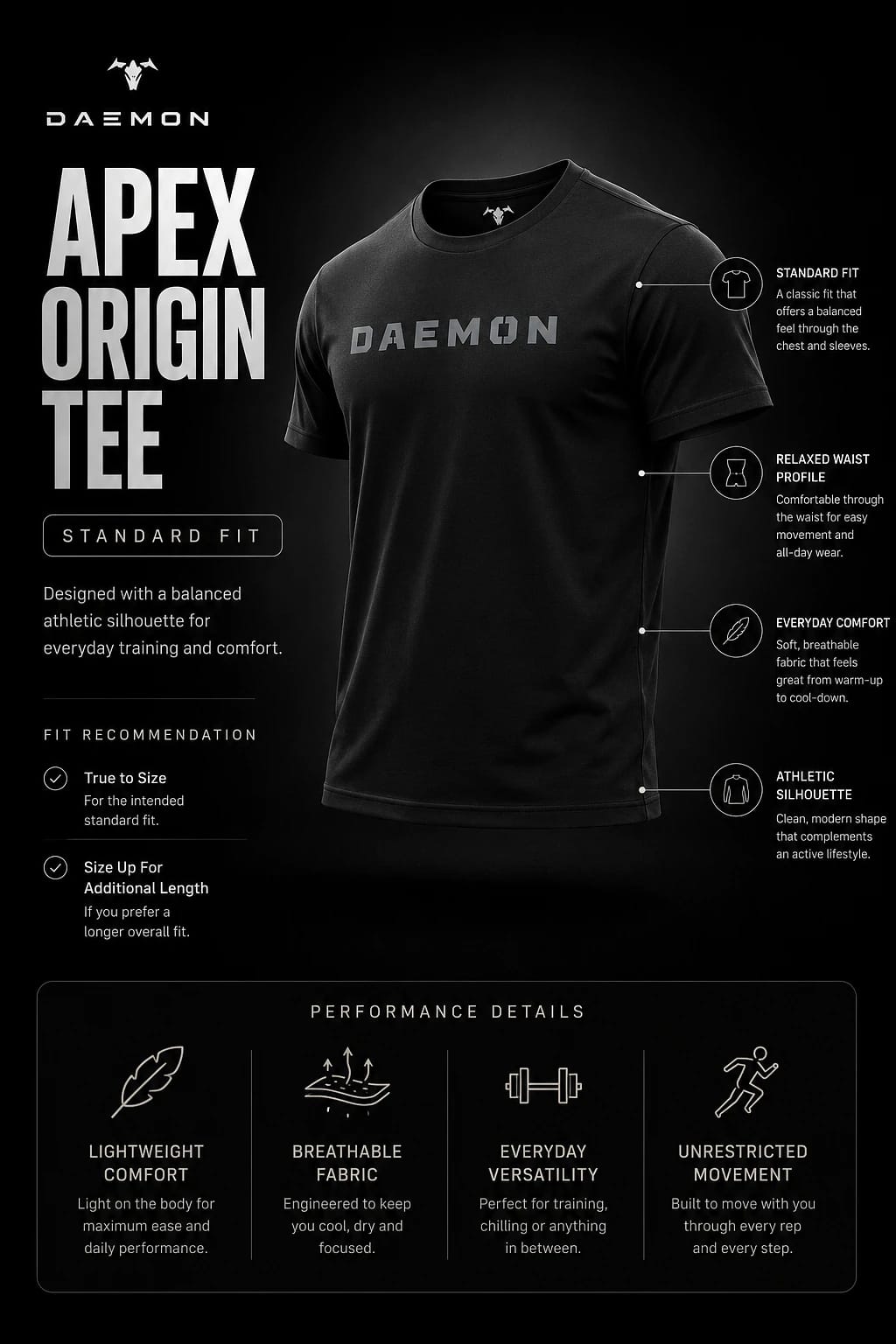 APEX Origin Tee - Black